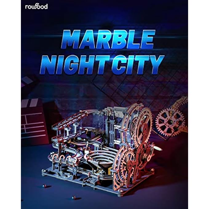 ROKR 3D PUZZLES FOR ADULTS, MODEL KITS FOR ADULTS TO BUILD, WOODEN PUZZLES CHRISTMAS BIRTHDAY GIFTS FOR ADULTS&TEENS- MARBLE NIGHT CITY LGA01 - Image 2